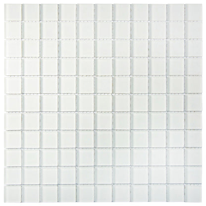 White 12x12 Matte Square Glass Mosaic Tile (10 pack, 9.67 sq ft/case)