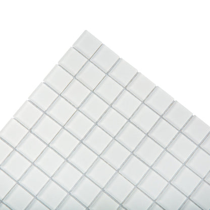 White 12x12 Matte Square Glass Mosaic Tile (10 pack, 9.67 sq ft/case)