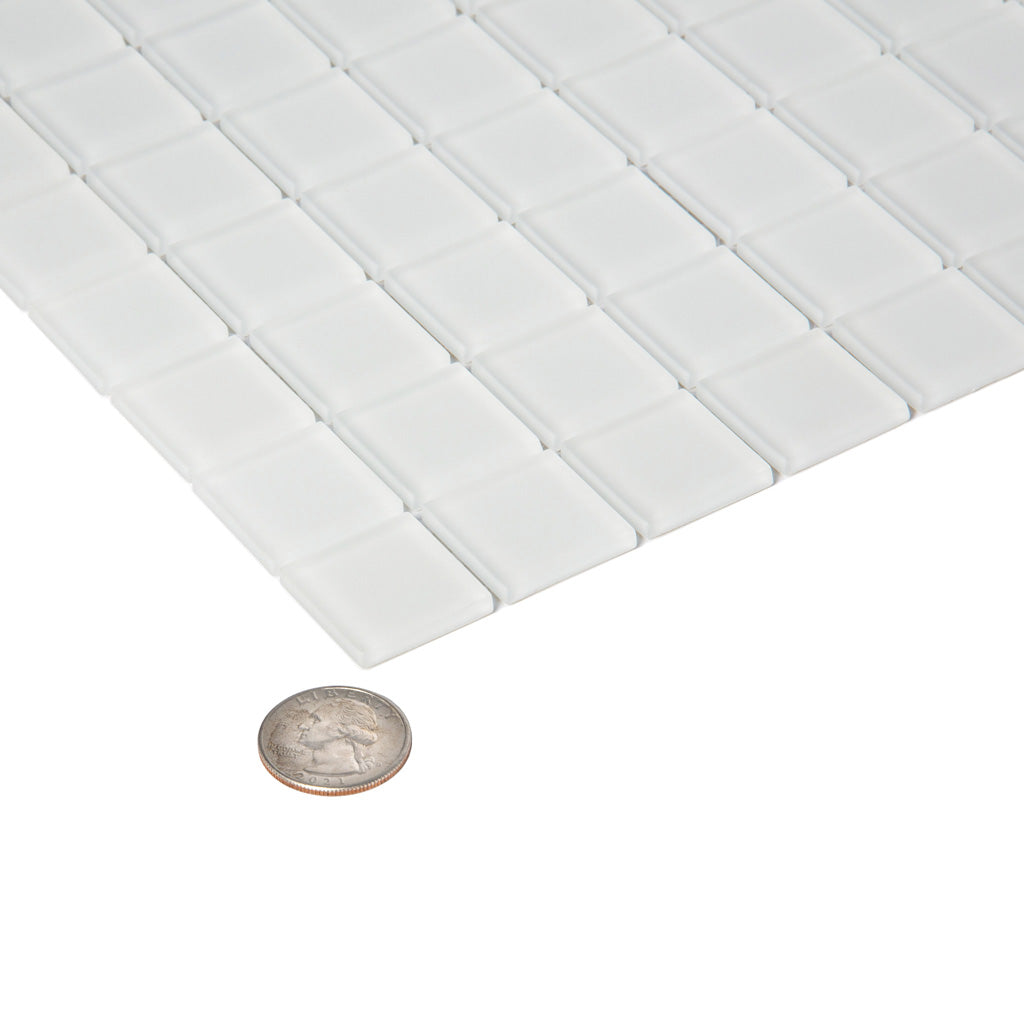 White 12x12 Matte Square Glass Mosaic Tile (10 pack, 9.67 sq ft/case)