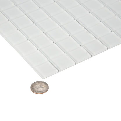 White 12x12 Matte Square Glass Mosaic Tile (10 pack, 9.67 sq ft/case)