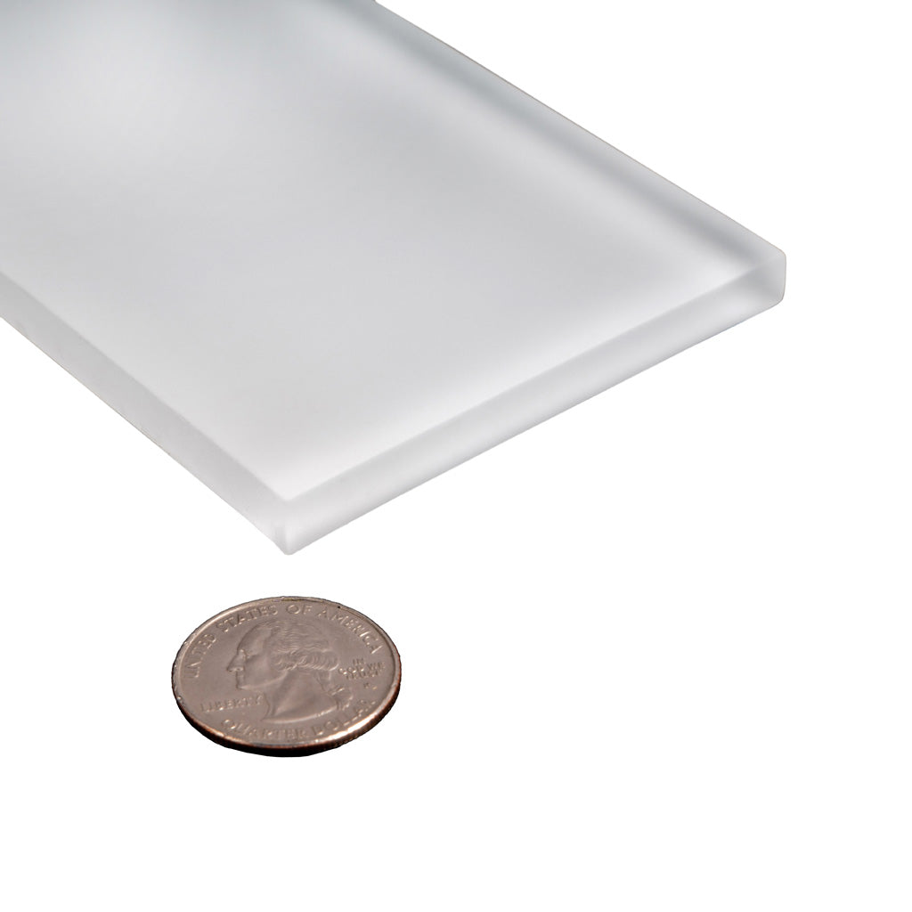 White 3x6 Matte Subway Glass Tile (40 pack, 5 sq ft/case) - Sample