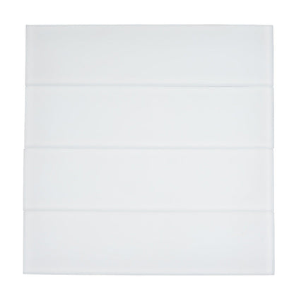 White 3x12 Matte Subway Glass Tile (20 pack, 5 sq ft/case)