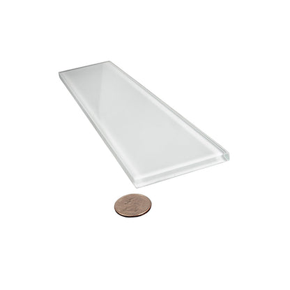 White 3x12 Glossy Subway Glass Tile (20 pack, 5 sq ft/case)