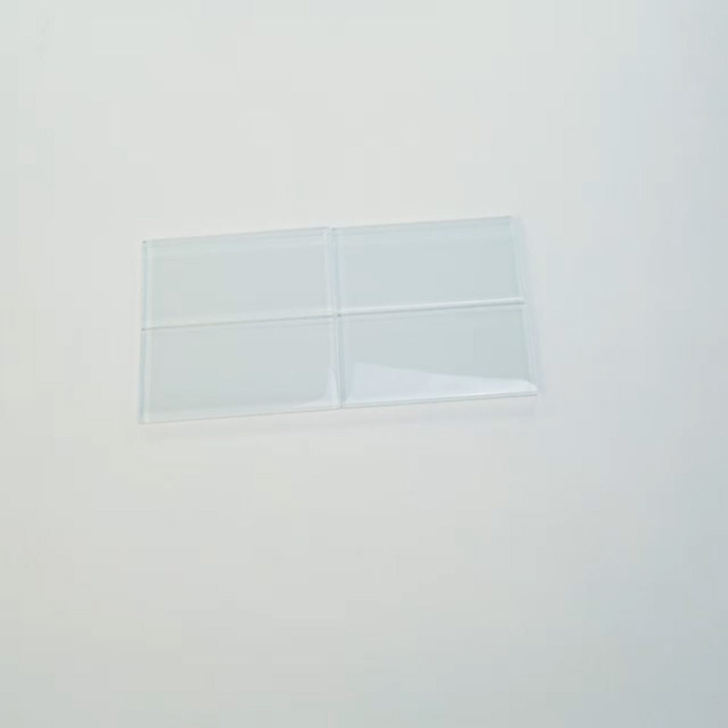 White 3x6 Glossy Subway Glass Tile (40 pack, 5 sq ft/case)