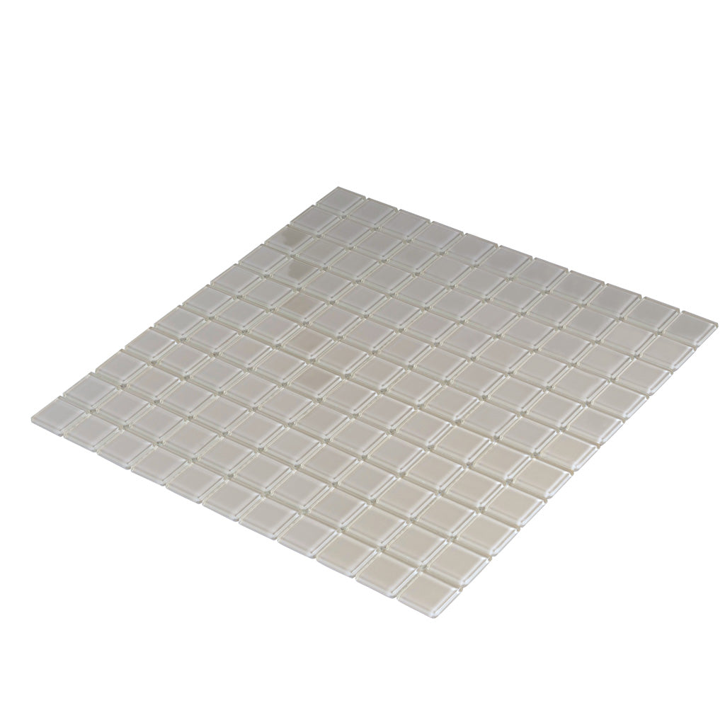 Lace White 12x12 Glossy Square Glass Mosaic Tile (10 pack, 9.67 sq ft/case) - Sample