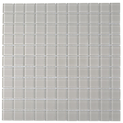 Lace White 12x12 Glossy Square Glass Mosaic Tile (10 pack, 9.67 sq ft/case) - Sample