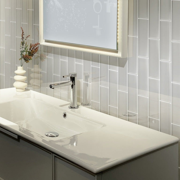 Warm Greige 3x12 Glossy Subway Glass Tile (20 pack, 5 sq ft/case)