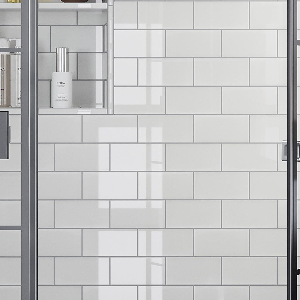 Warm Greige 3x6 Glossy Subway Glass Tile (40 pack, 5 sq ft/case)