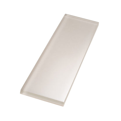 Lace White 3x12 Glossy Subway Glass Tile (20 pack, 5 sq ft/case) - Sample