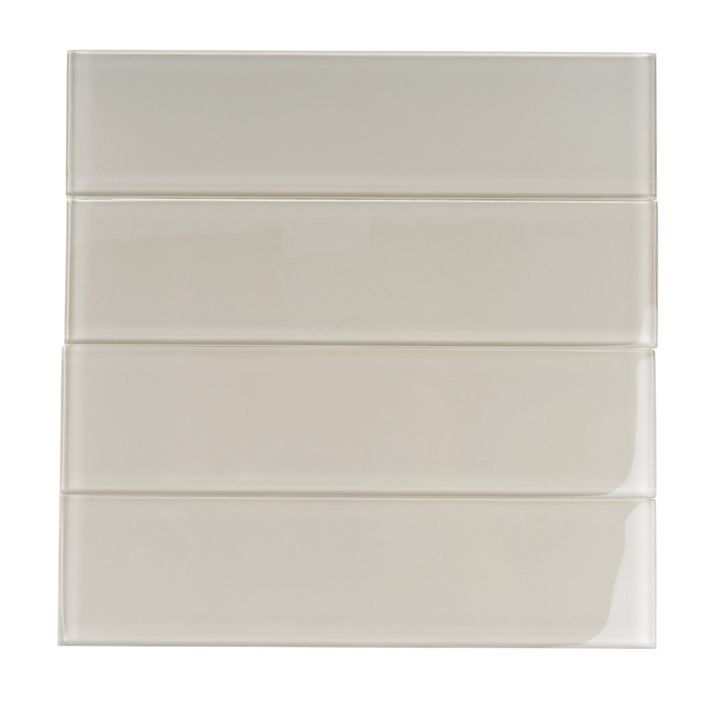 Warm Greige 3x12 Glossy Subway Glass Tile (20 pack, 5 sq ft/case)