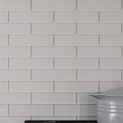 Warm Greige 3x12 Glossy Subway Glass Tile (20 pack, 5 sq ft/case)