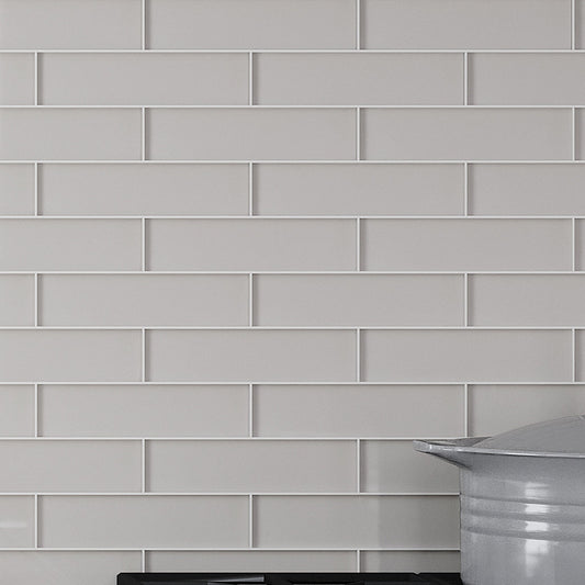 Warm Greige 3x12 Glossy Subway Glass Tile (20 pack, 5 sq ft/case)