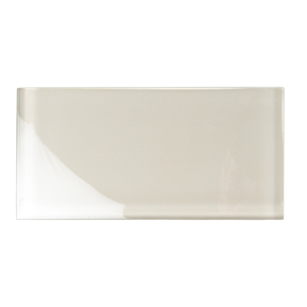 Warm Greige 3x6 Glossy Subway Glass Tile (40 pack, 5 sq ft/case)
