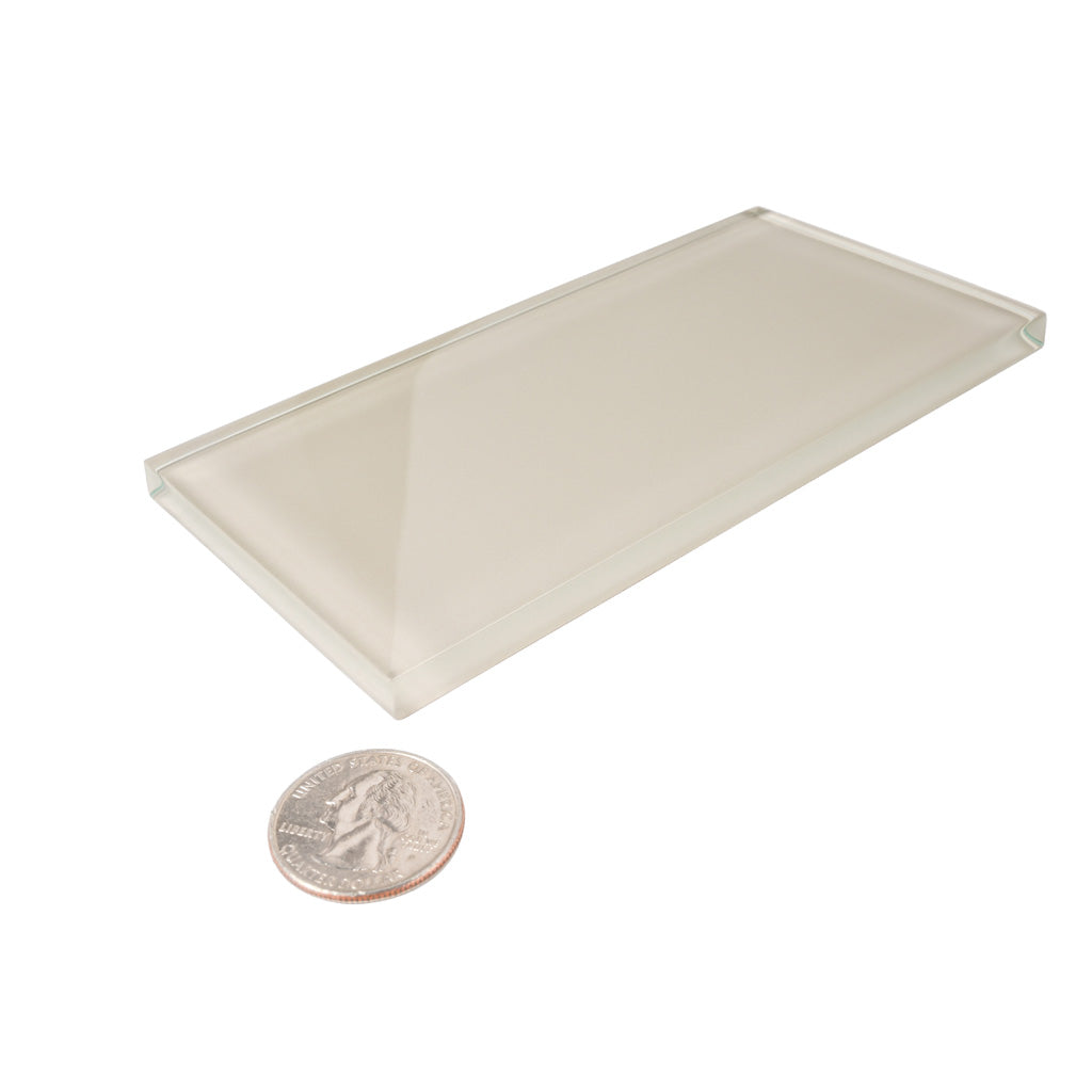 Warm Greige 3x6 Glossy Subway Glass Tile (40 pack, 5 sq ft/case)