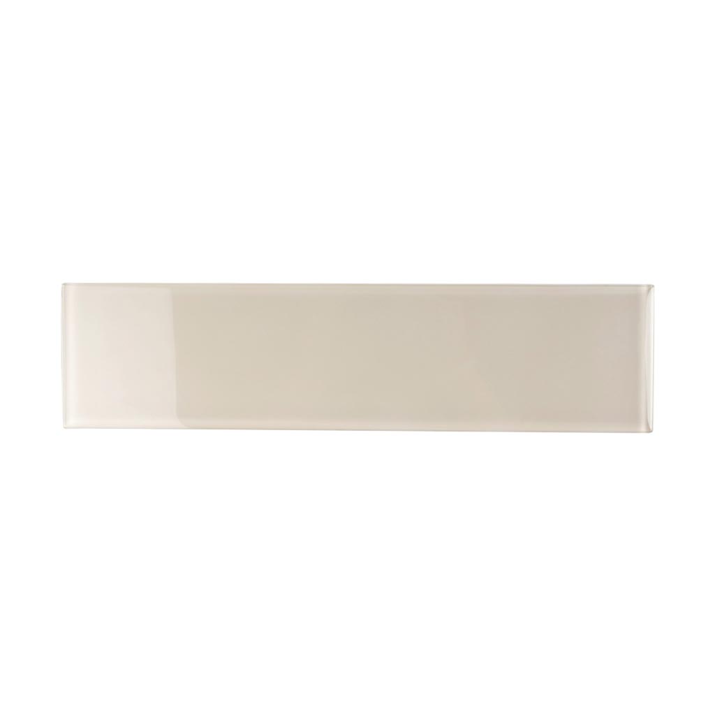Beige 4x16 Glossy Subway Glass Tile (12 pack, 5.33 sq ft/case)