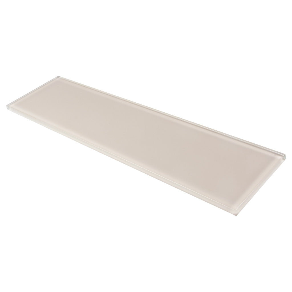 Beige 4x16 Glossy Subway Glass Tile (12 pack, 5.33 sq ft/case)