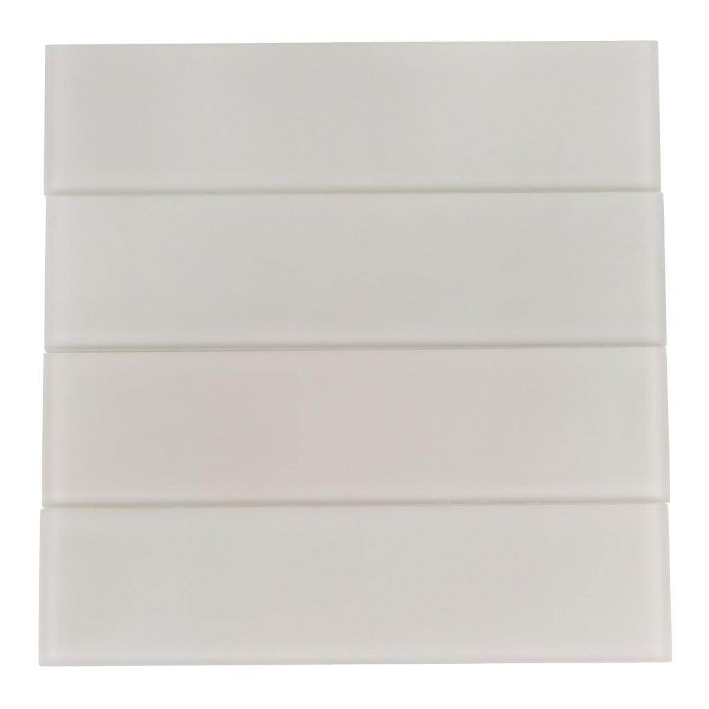 Lace White 3x12 Matte Subway Glass Tile (20 pack, 5 sq ft/case) - Sample