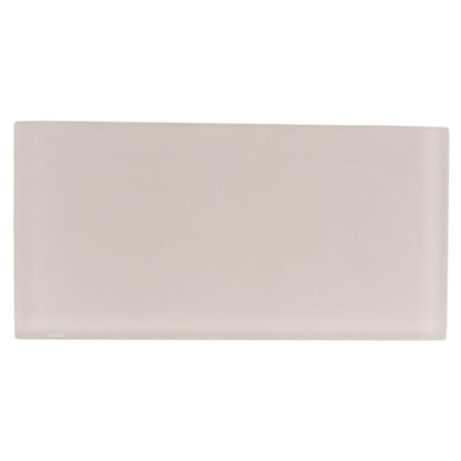 Lace White 3x6 Matte Subway Glass Tile (40 pack, 5 sq ft/case) - Sample