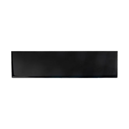 Black 4x16 Glossy Subway Glass Tile (12 pack, 5.33 sq ft/case) - Sample