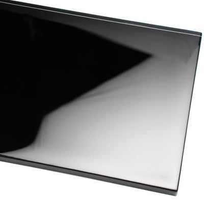 Black 4x16 Glossy Subway Glass Tile (12 pack, 5.33 sq ft/case) - Sample