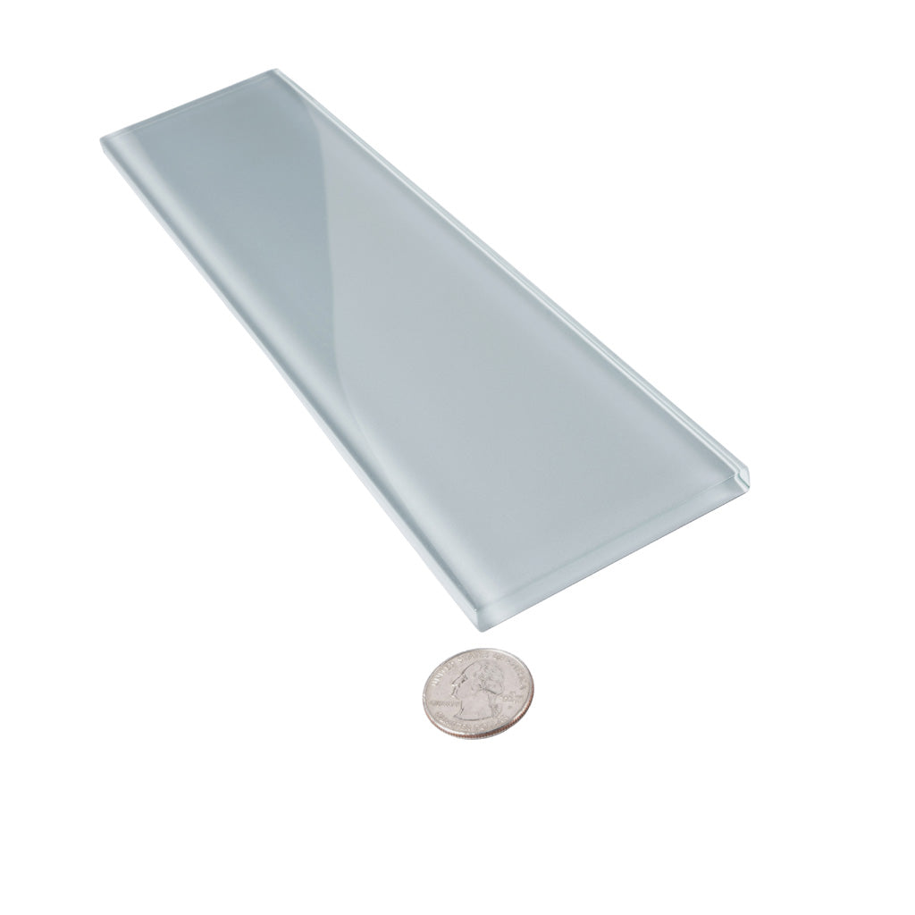 Gray 3x12 Glossy Subway Glass Tile (20 pack, 5 sq ft/case)