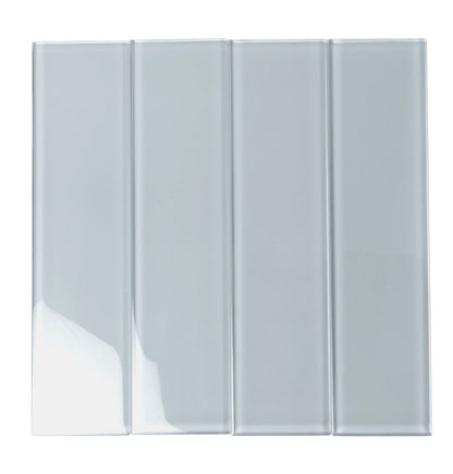 Gray 3x12 Glossy Subway Glass Tile (20 pack, 5 sq ft/case)
