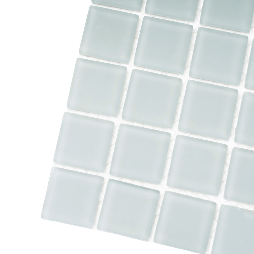 Gray 12x12 Matte Square Glass Mosaic Tile (10 pack, 9.67 sq ft/case) - Sample