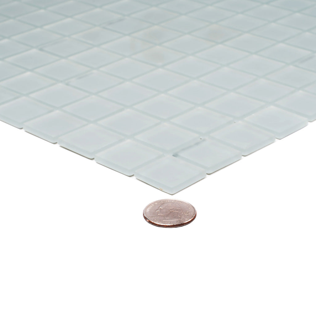Gray 12x12 Matte Square Glass Mosaic Tile (10 pack, 9.67 sq ft/case)