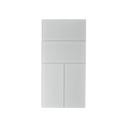 Gray 3x6 Matte Subway Glass Tile (40 pack, 5 sq ft/case)
