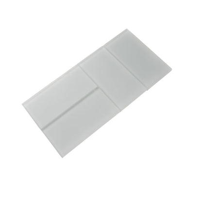 Gray 3x6 Matte Subway Glass Tile (40 pack, 5 sq ft/case) - Sample