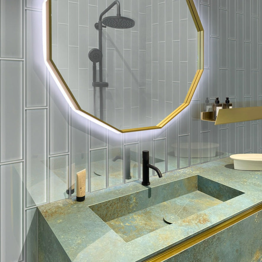 Gray 4x16 Subway Glossy Glass Tile (12 pack, 5.33 sq ft/case)