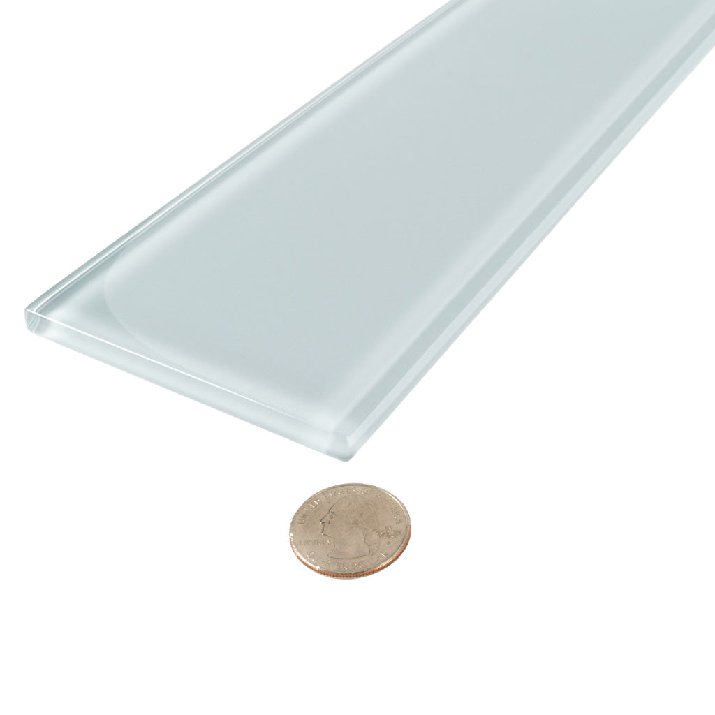 Gray 4x16 Subway Glossy Glass Tile (12 pack, 5.33 sq ft/case)