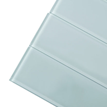 Gray 4x16 Subway Glossy Glass Tile (12 pack, 5.33 sq ft/case)