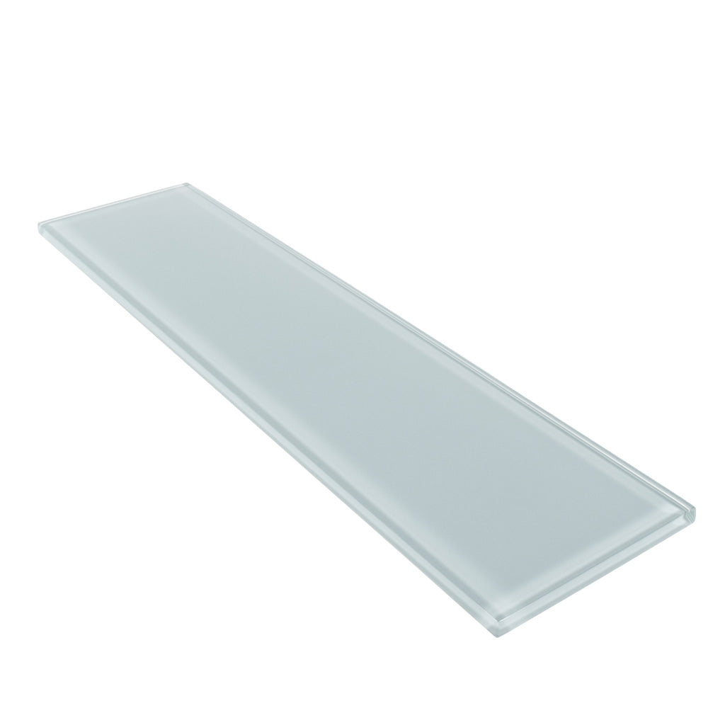 Gray 4x16 Subway Glossy Glass Tile (12 pack, 5.33 sq ft/case)