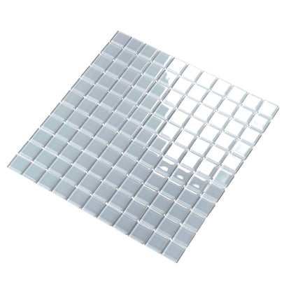 Gray 12x12 Glossy Square Glass Mosaic Tile (10 pack, 9.67 sq ft/case)