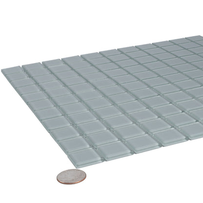 Stone Blue 12x12 Glossy Square Glass Mosaic Tile (10 pack, 9.67 sq ft/case) - Sample