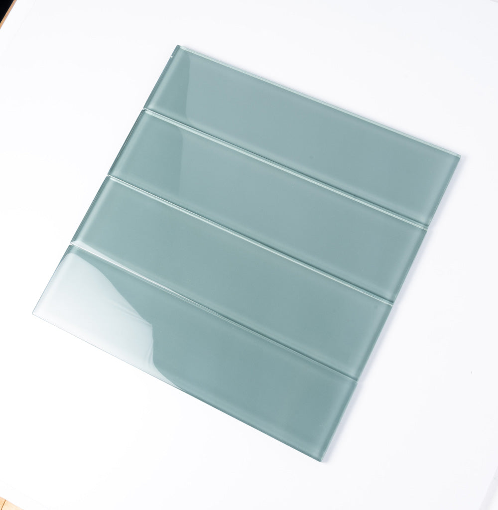 Stone Blue 3x12 Glossy Subway Glass Tile (20 pack, 5 sq ft/case)