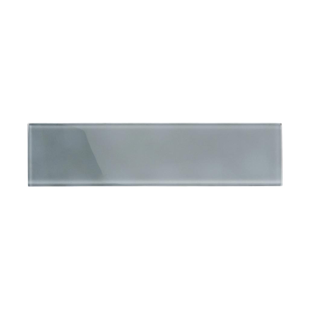 Gray 4x16 Glossy Subway Glass Tile (12 pack, 5.33 sq ft/case)