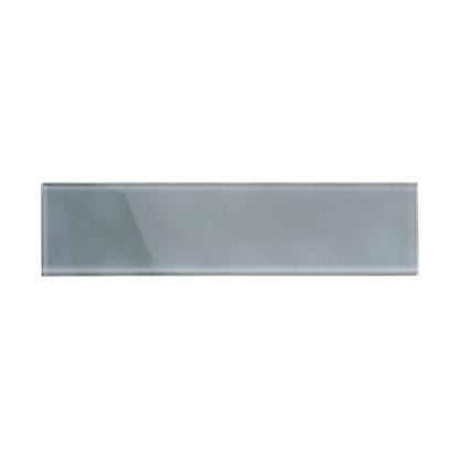 Gray 4x16 Glossy Subway Glass Tile (12 pack, 5.33 sq ft/case) - Sample