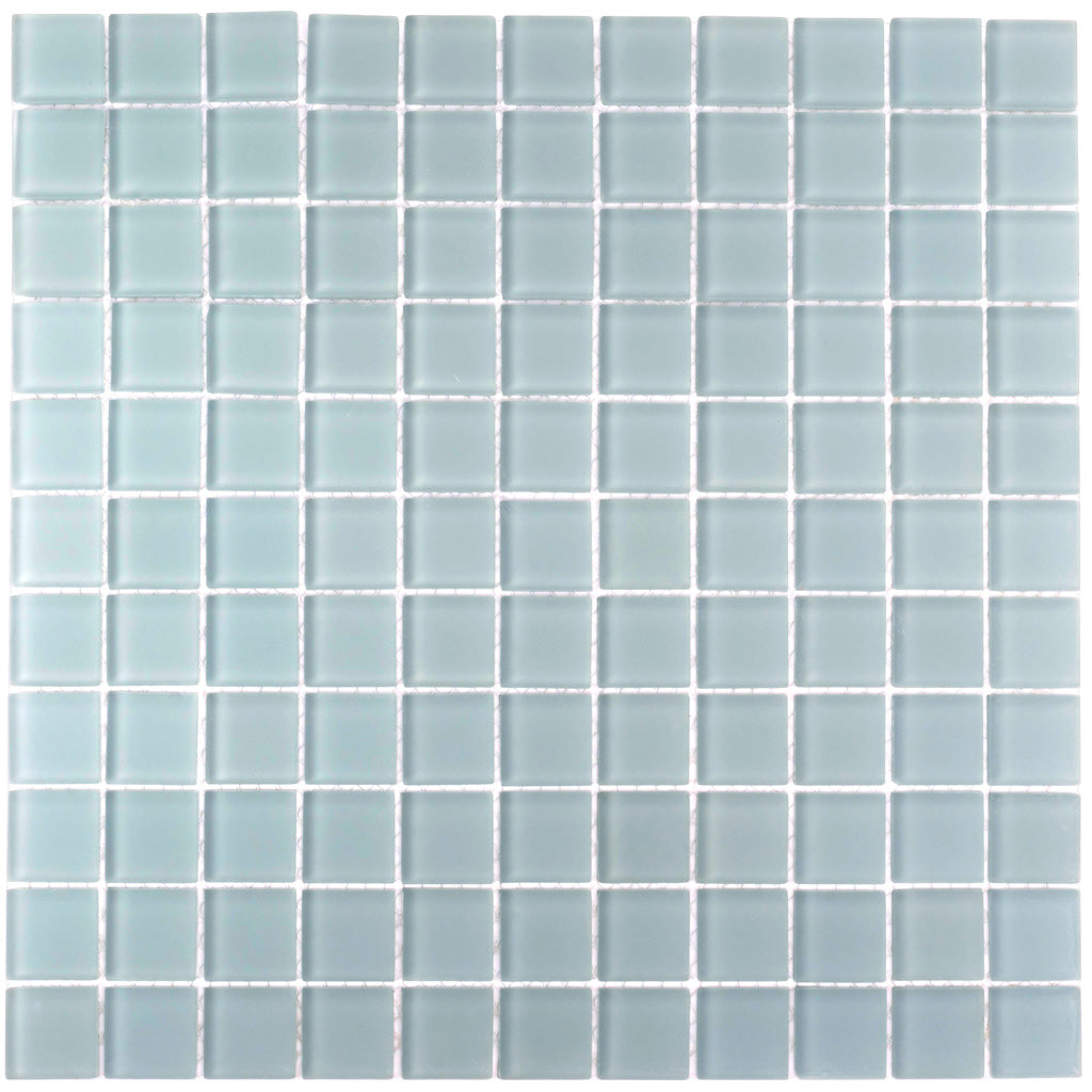 Stone Blue 12x12 Matte Square Glass Mosaic Tile (10 pack, 9.67 sq ft/case)