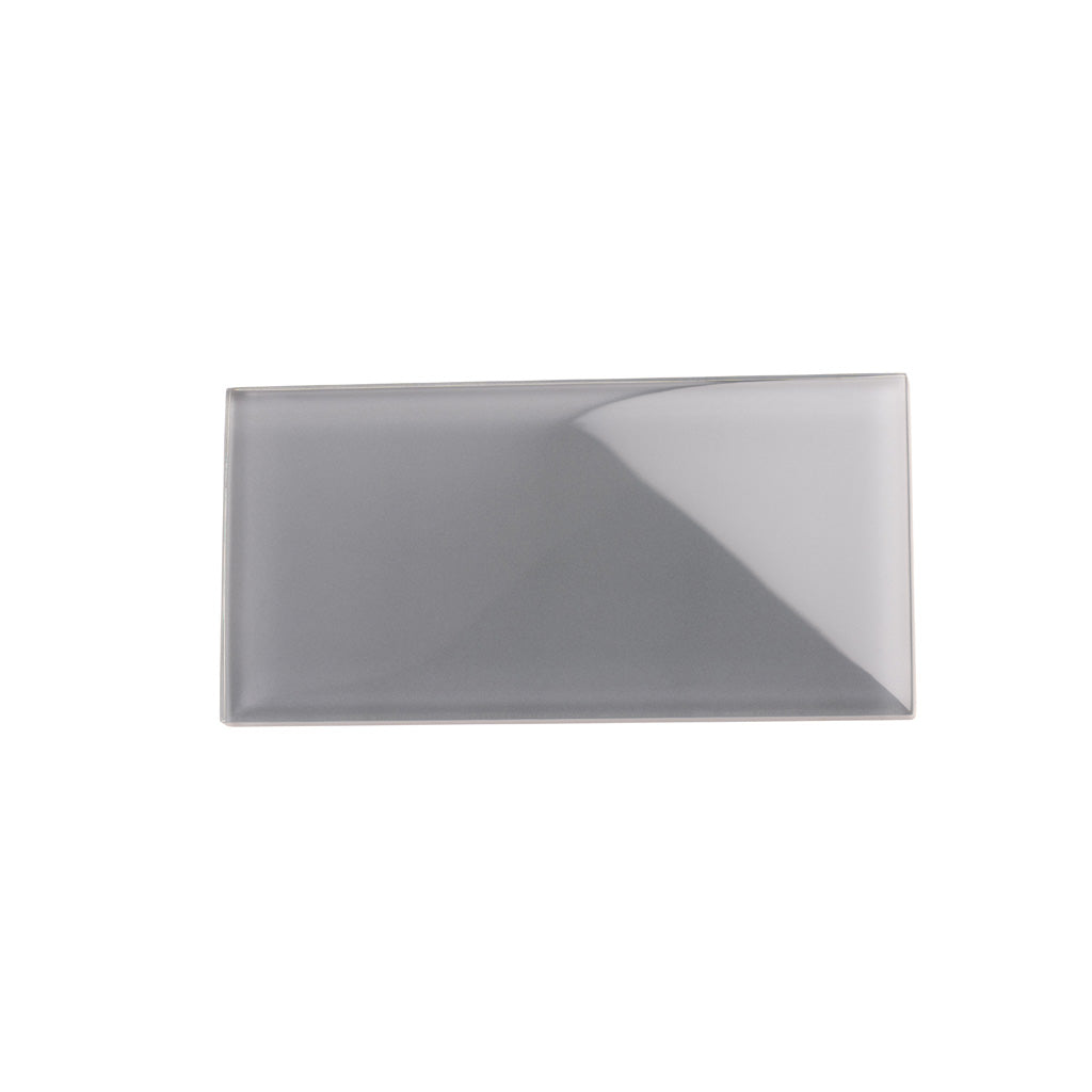 Coin Gray 3x6 Glossy Subway Glass Tile (40 pack, 5 sq ft/case)