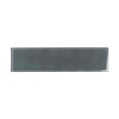 Coin Gray 4x16 Glossy Subway Glass Tile (12 pack, 5.33 sq ft/case) - Sample