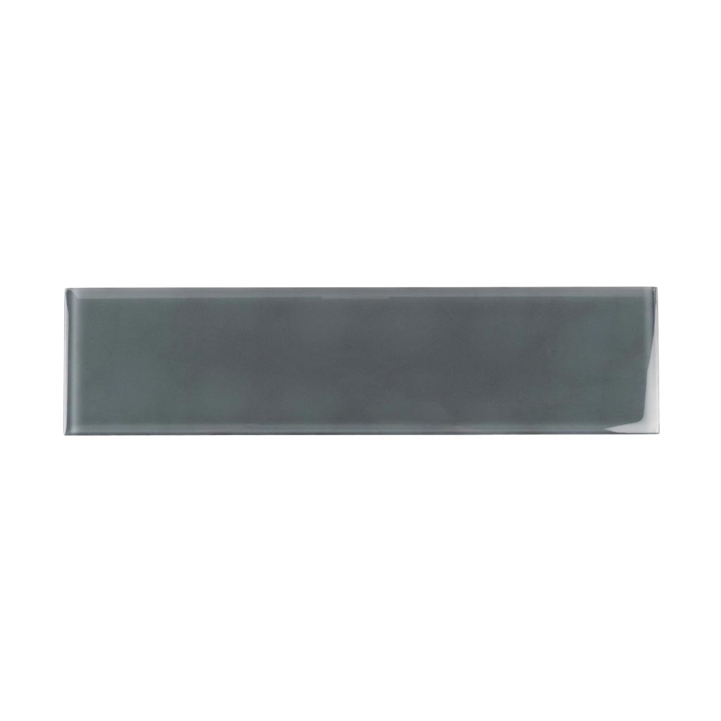 Coin Gray 4x16 Glossy Subway Glass Tile (12 pack, 5.33 sq ft/case)