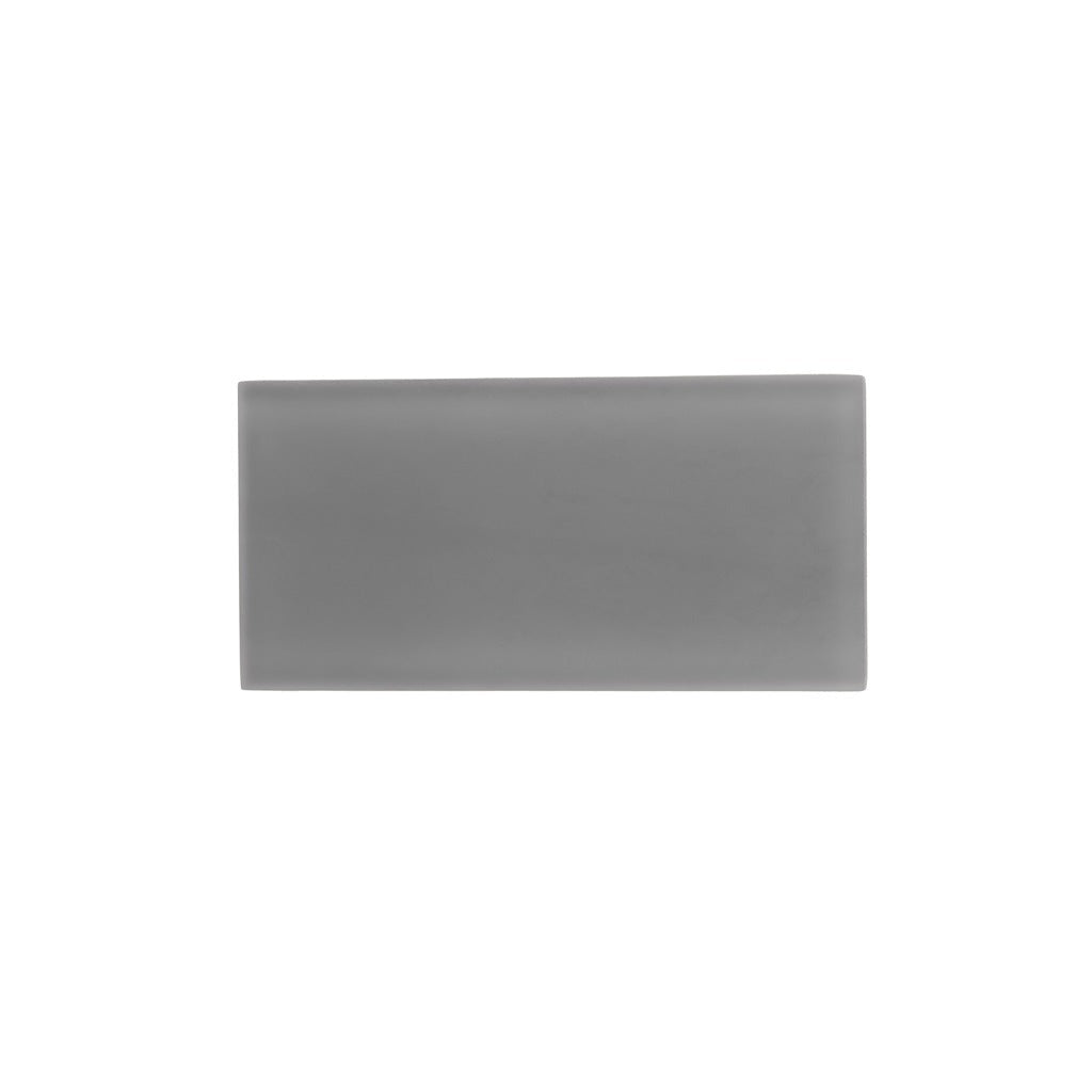 Coin Gray 3x6 Matte Subway Glass Tile (40 pack, 5 sq ft/case) - Sample