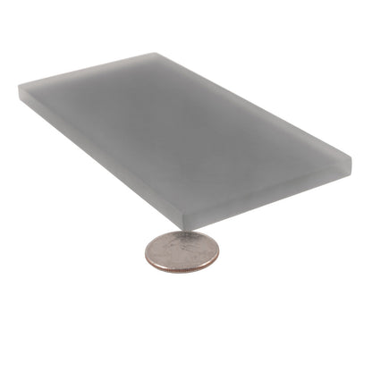Coin Gray 3x6 Matte Subway Glass Tile (40 pack, 5 sq ft/case) - Sample