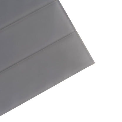 Coin Gray 3x12 Matte Subway Glass Tile (20 pack, 5 sq ft/case)