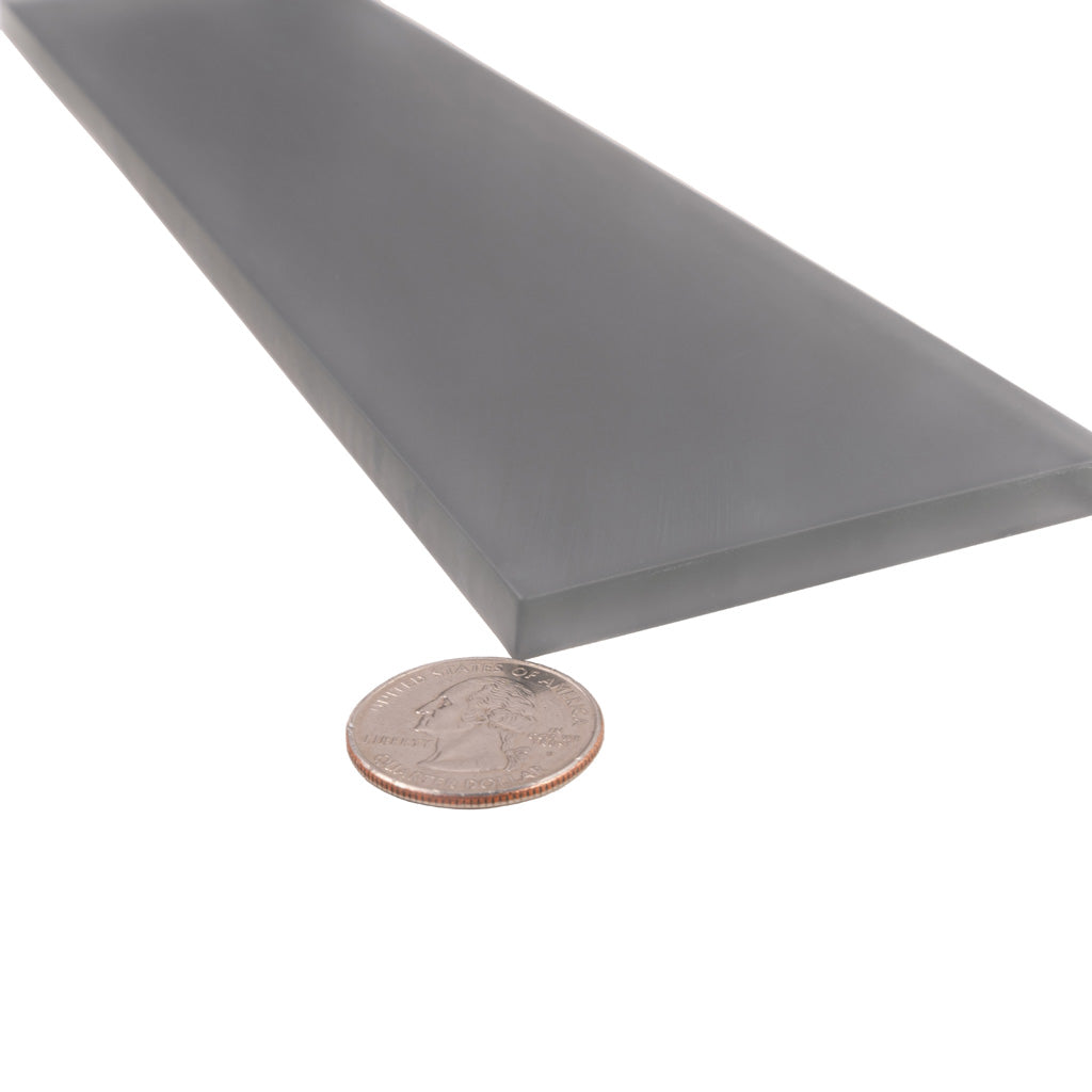 Coin Gray 3x12 Matte Subway Glass Tile (20 pack, 5 sq ft/case)