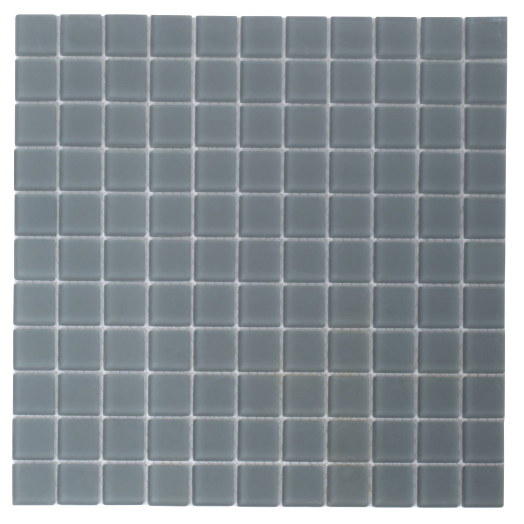 Coin Gray 12x12 Matte Square Glass Mosaic Tile (10 pack, 9.67 sq ft/case) - Sample