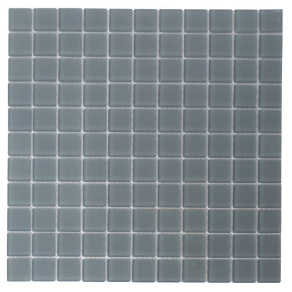 Coin Gray 12x12 Matte Square Glass Mosaic Tile (10 pack, 9.67 sq ft/case) - Sample
