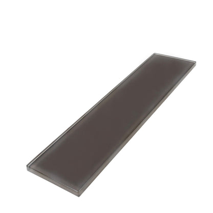Ash Gray 3x12 Glossy Subway Glass Tile (20 pack, 5 sq ft/case)